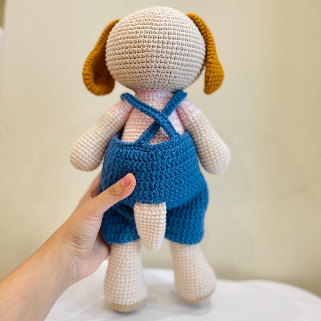 Personalized Crochet Dog Doll, Handmade Amigurumi Toy