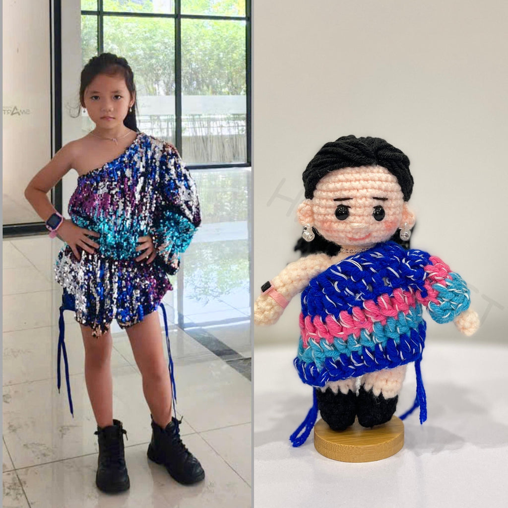 Personalized Crochet Doll – Custom Portrait Toy – Amigurumi Gift for Friend, Family or Couple – HNCrochet