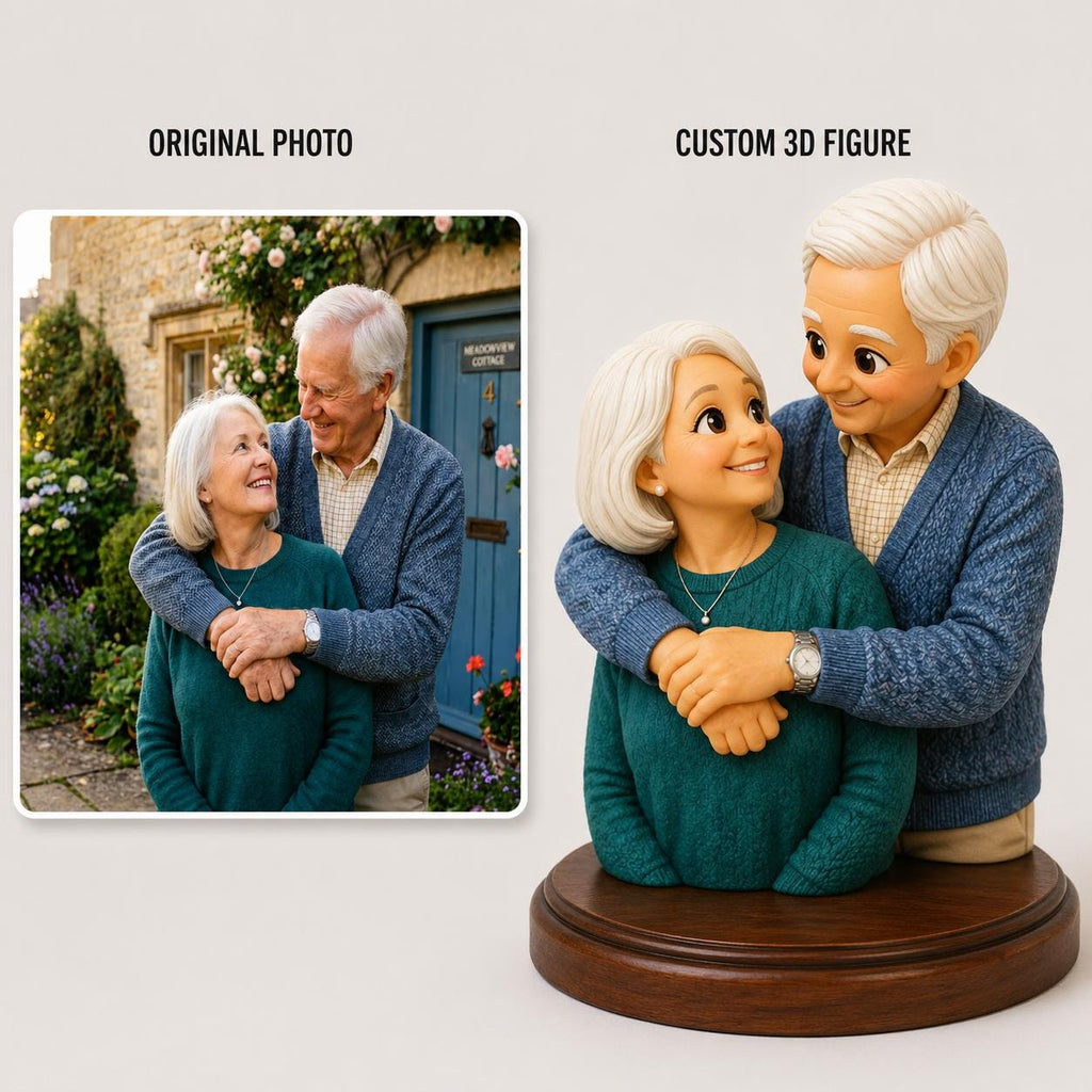 Custom 3D Figure From Photo | Personalized 3D Printed Figurine Keepsake