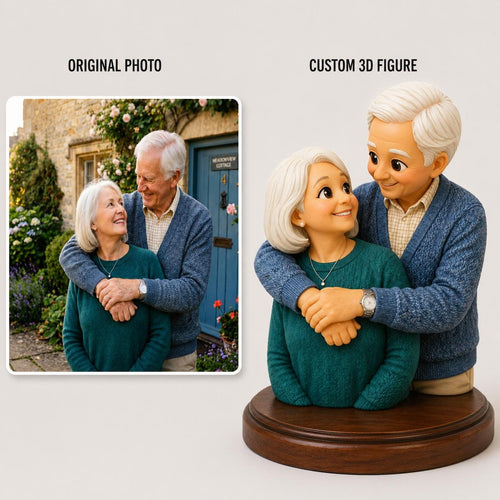 Custom 3D Figure From Photo | Personalized 3D Printed Figurine Keepsake