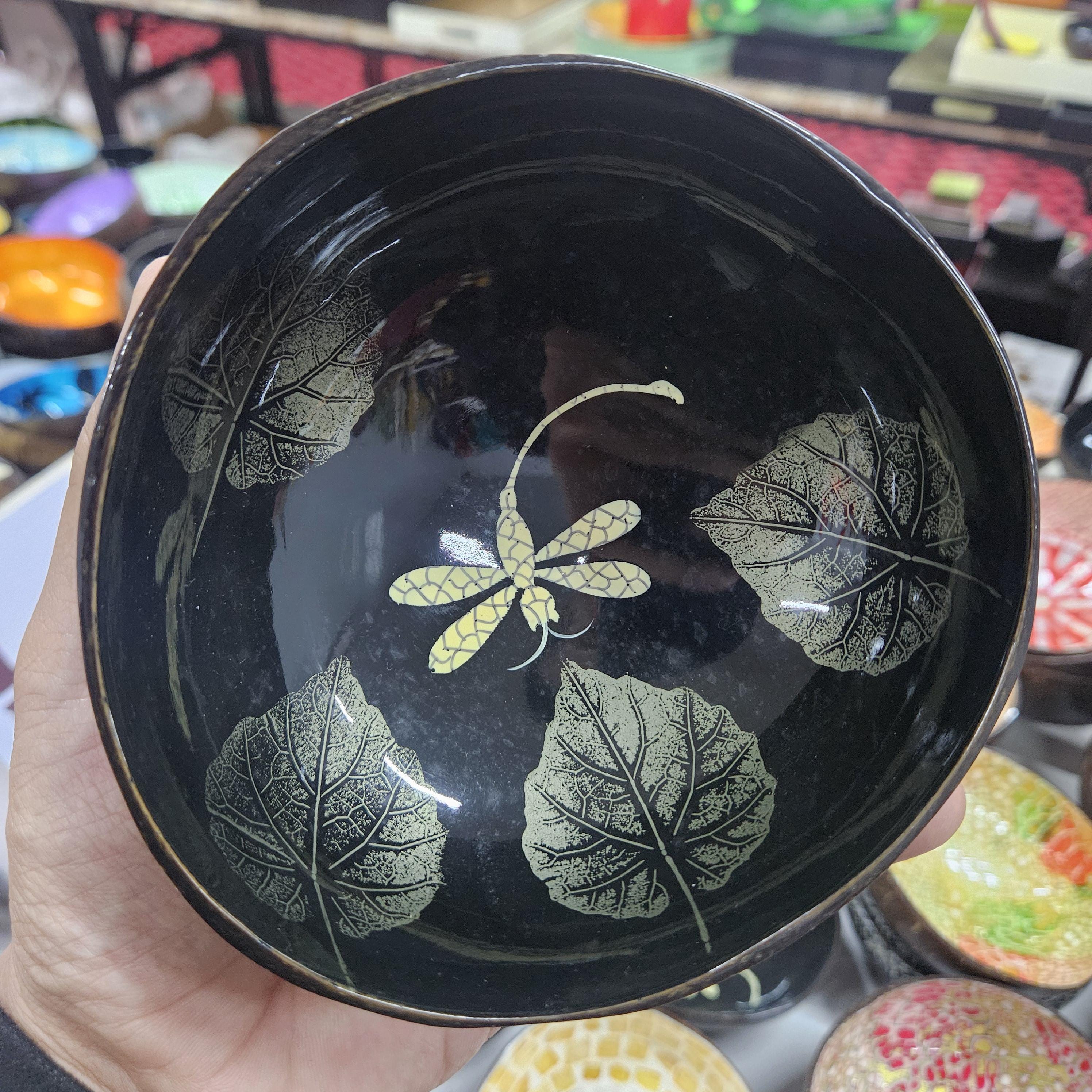 Custom Coconut Bowl – Handmade Mother of Pearl Inlay, Snack Bowl