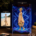 Custom 3D Figure Resin Light Box, Personalized Mini Lamp Keepsake