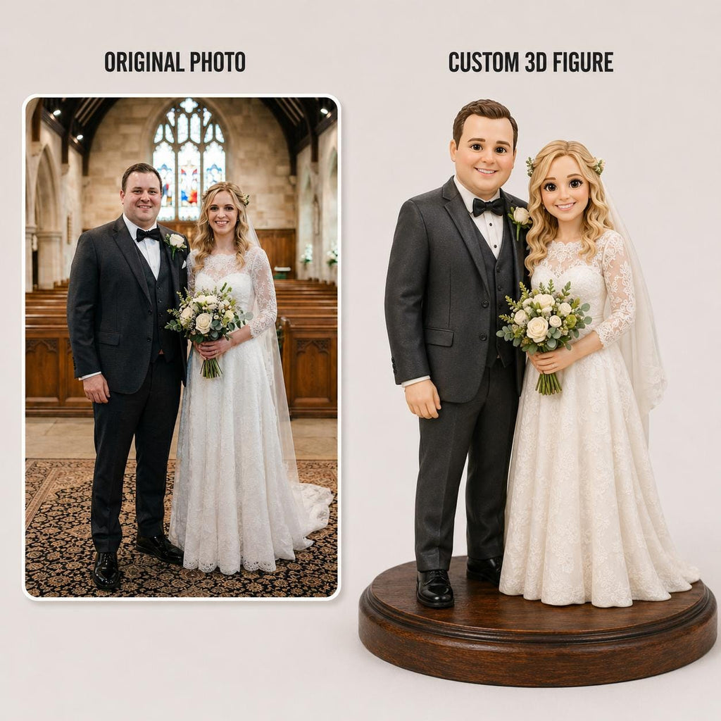 Custom 3D Figure From Photo | Personalized 3D Printed Figurine Keepsake
