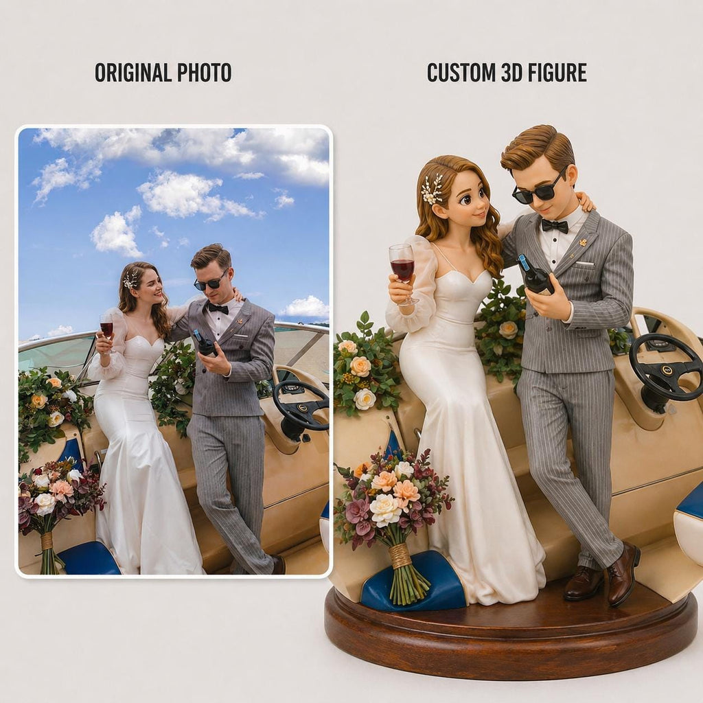 Custom 3D Figure From Photo | Personalized 3D Printed Figurine Keepsake