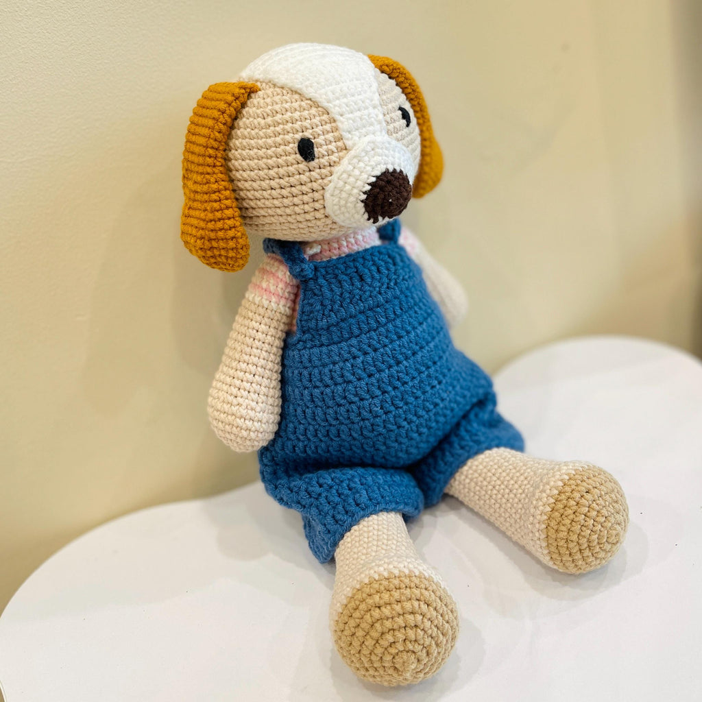 Personalized Crochet Dog Doll, Handmade Amigurumi Toy