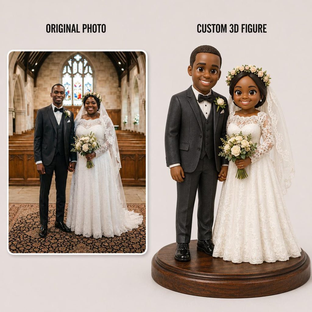 Custom 3D Figure From Photo | Personalized 3D Printed Figurine Keepsake