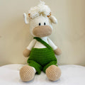 Personalized Crochet Cow Plush, Custom Amigurumi Toy, Handmade Stuffed Animal, Boho Nursery Decor