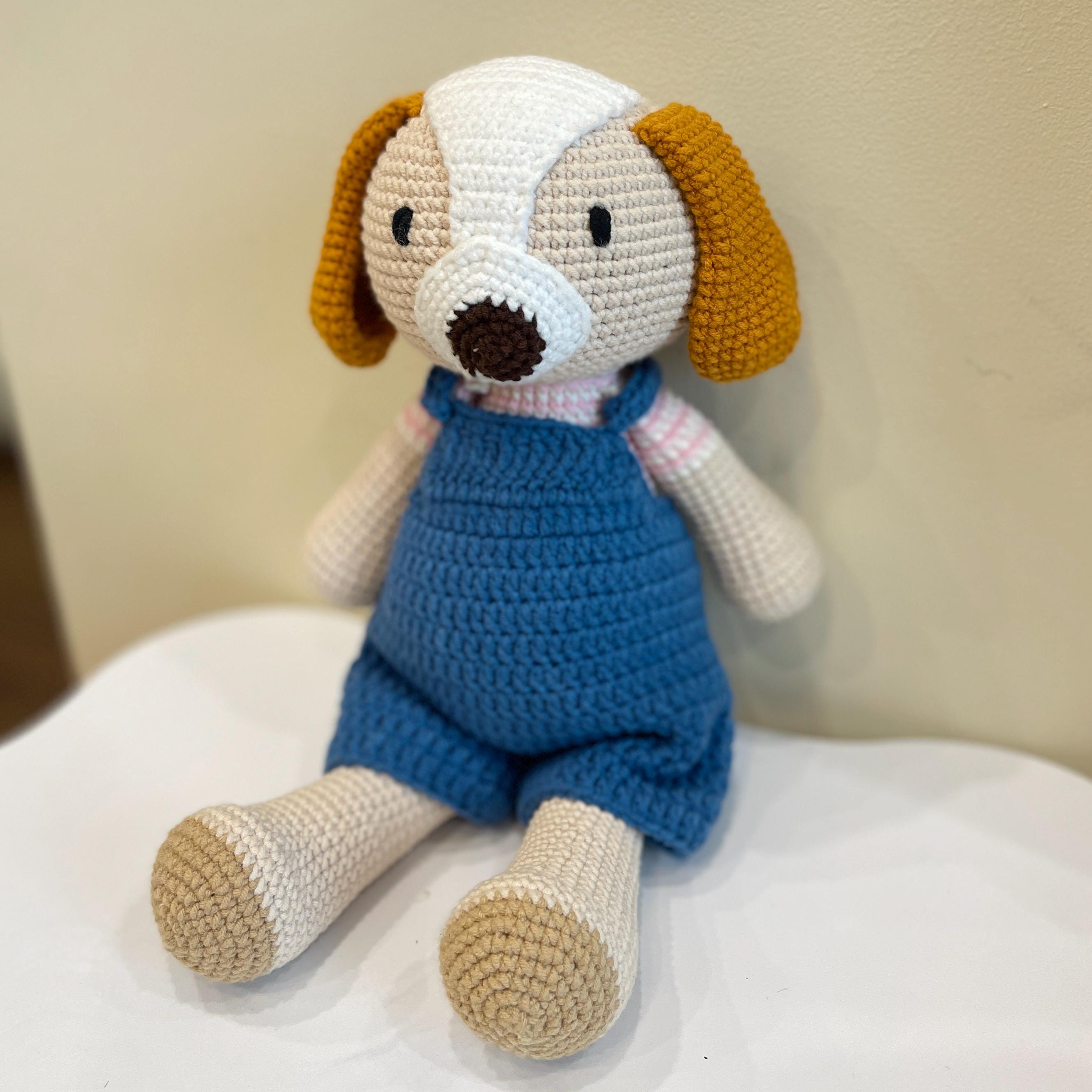Personalized Crochet Dog Doll, Handmade Amigurumi Toy