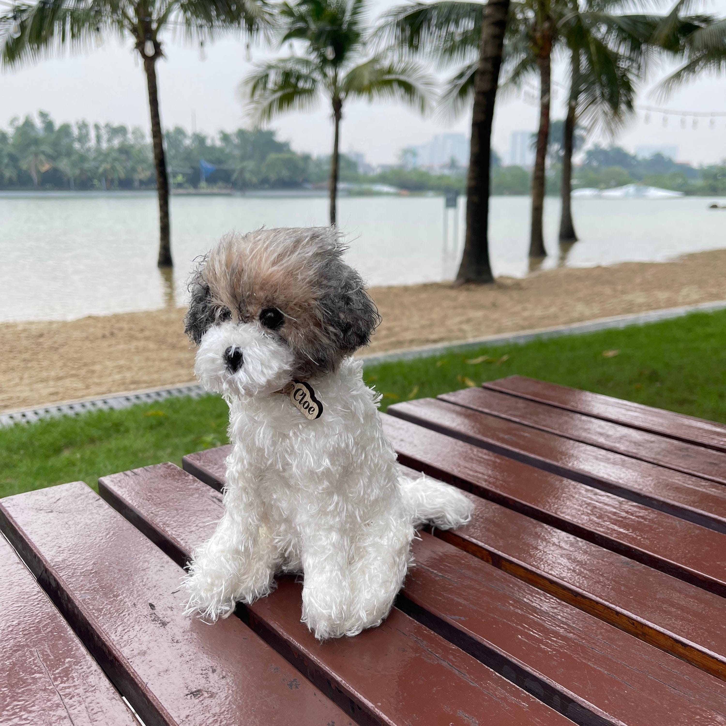 Custom Crochet Dog Plush, Realistic Pet Replica, Photo Dog Memorial Gift