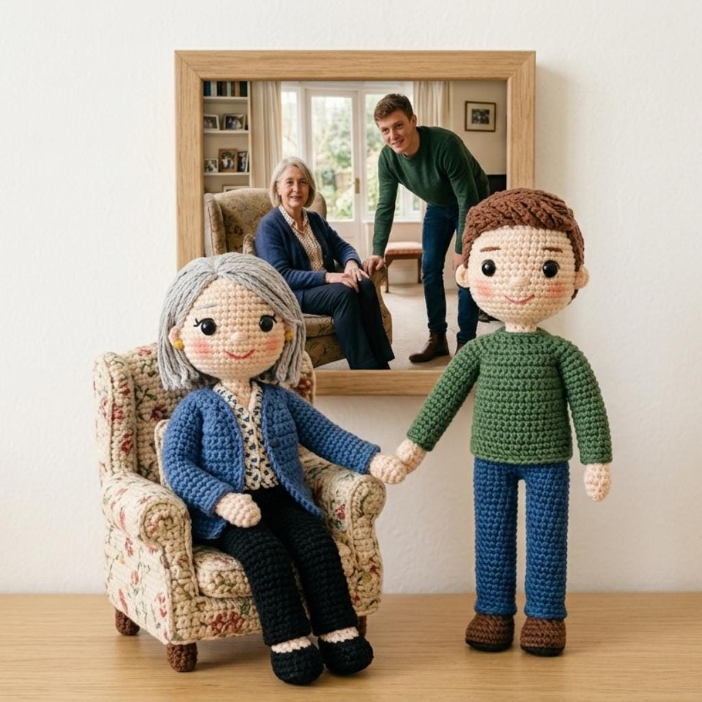 Custom Crochet Doll From Photo, Personalized Memorial Keepsake, Handmade Remembrance Gift