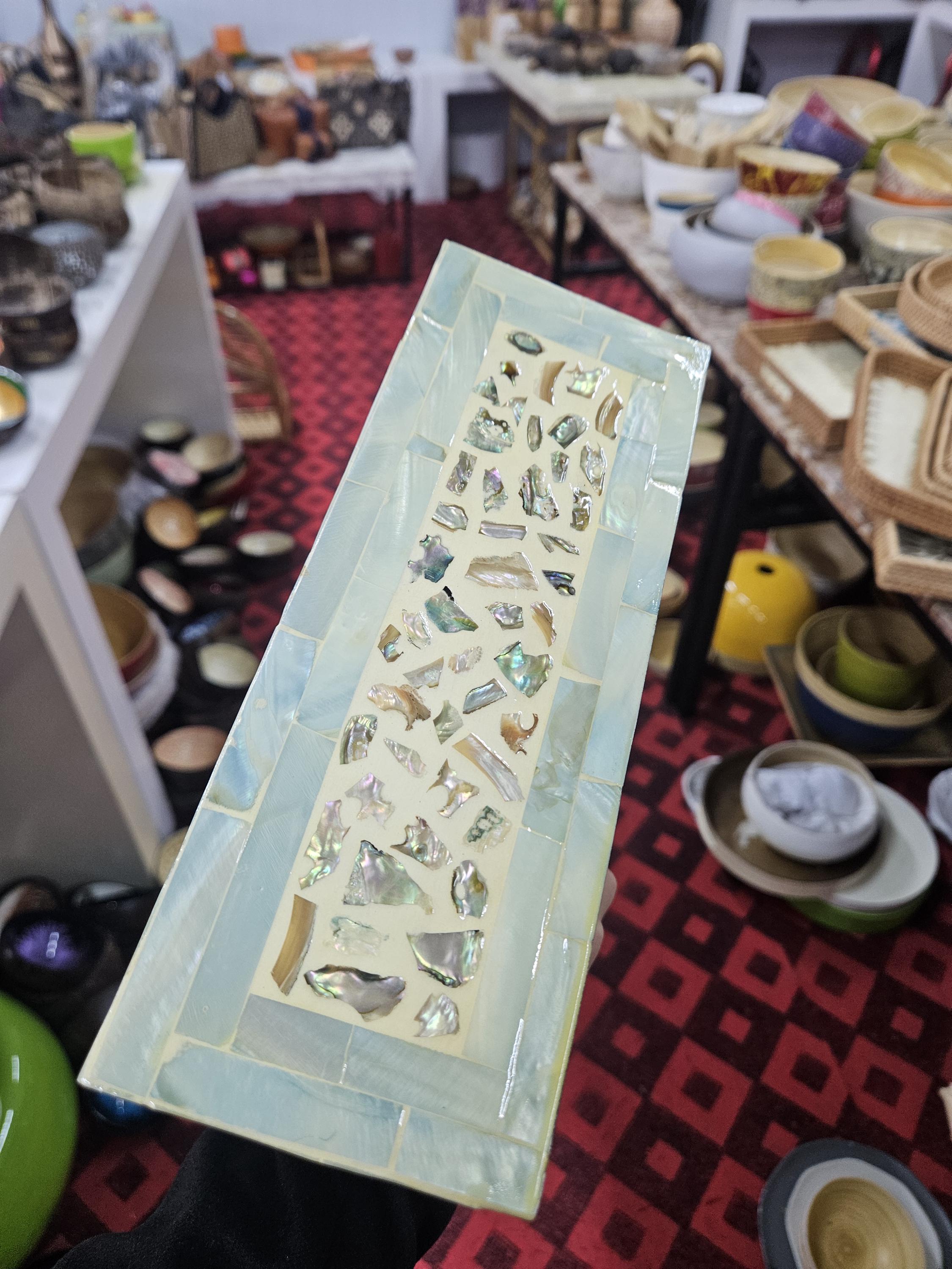 Mother of Pearl Inlay Tissue Box Cover