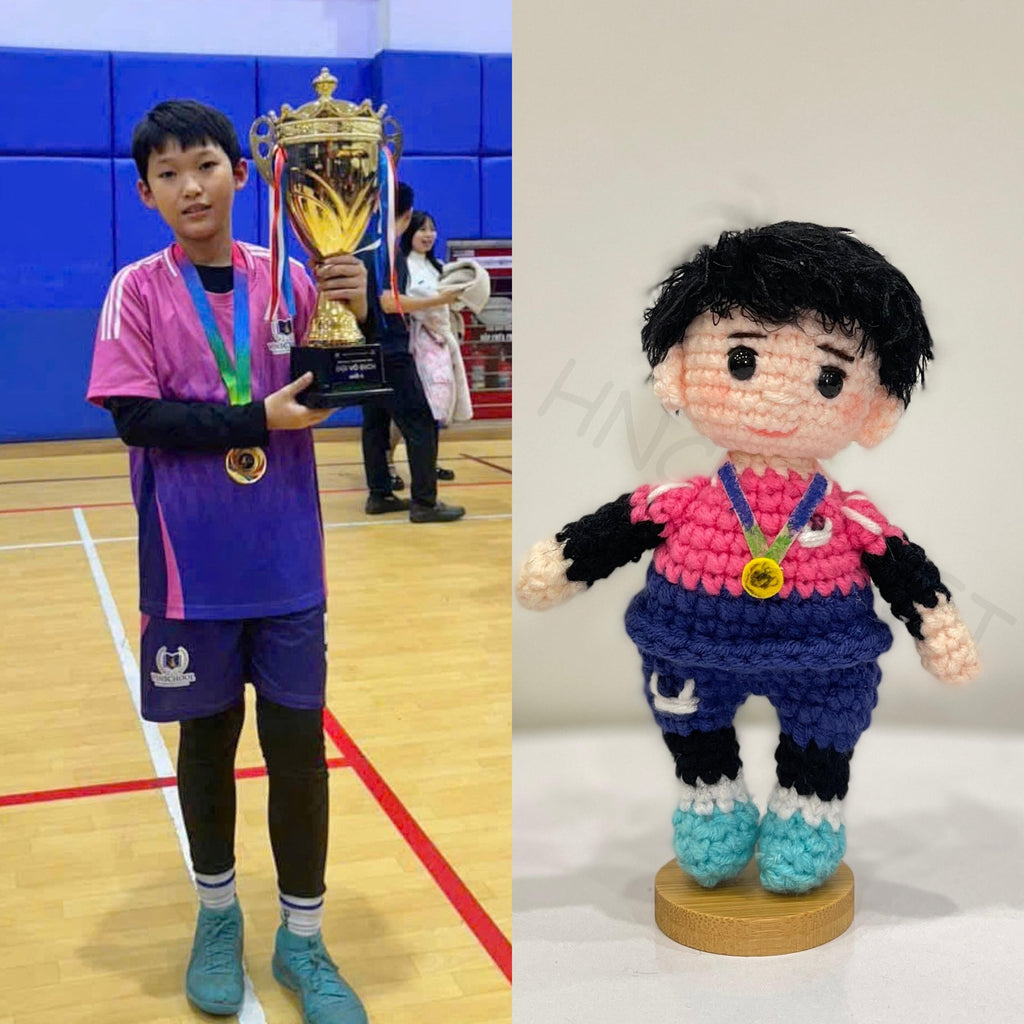 Personalized Crochet Doll – Custom Portrait Toy – Amigurumi Gift for Friend, Family or Couple – HNCrochet