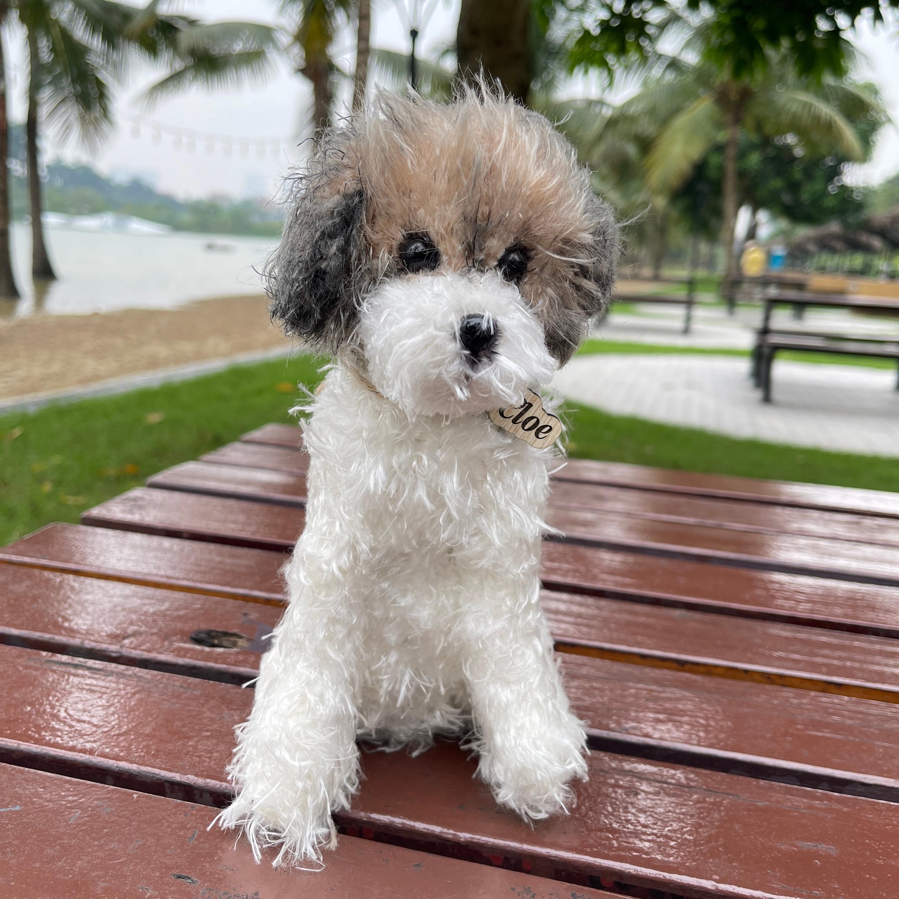 Custom Crochet Dog Plush, Realistic Pet Replica, Photo Dog Memorial Gift