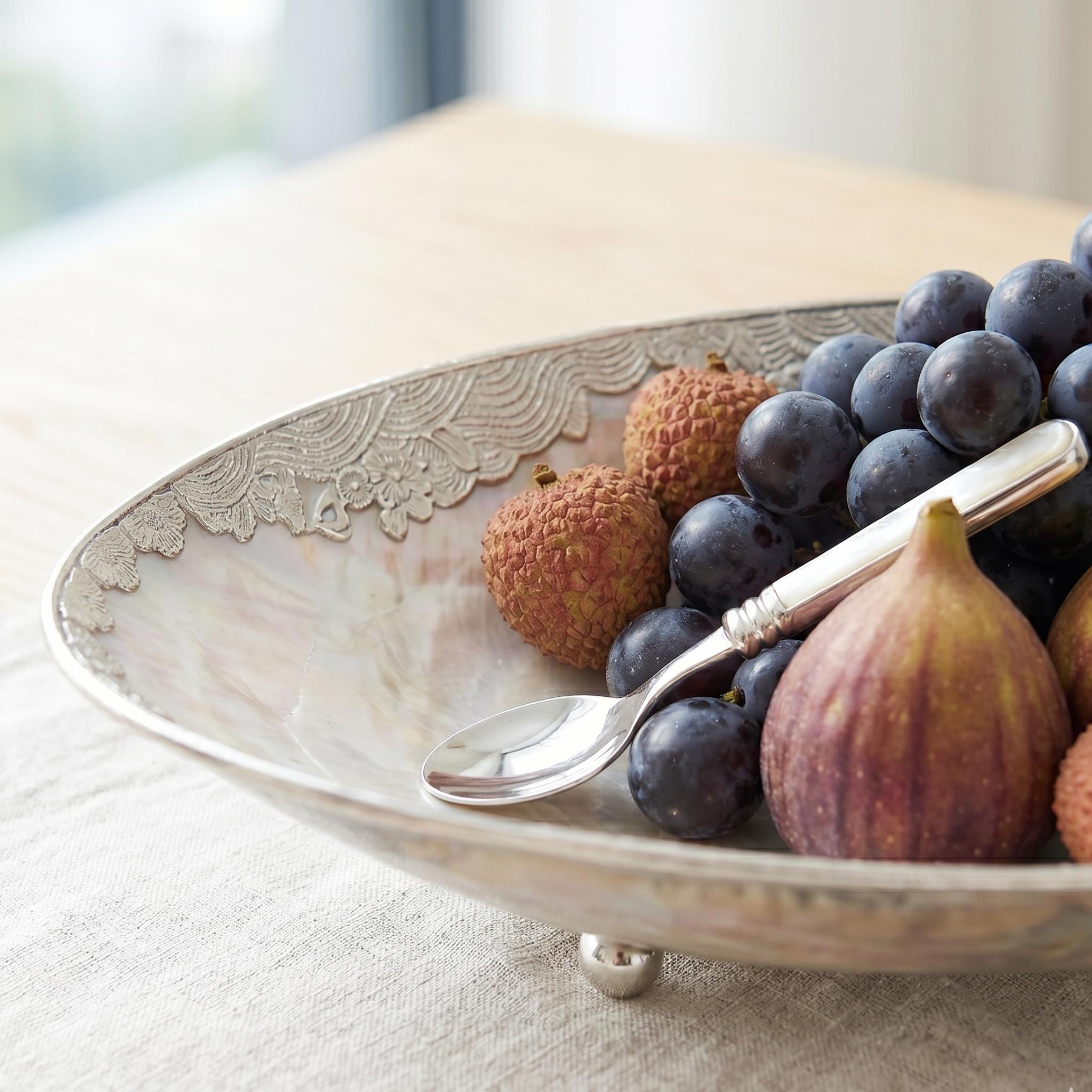 Handmade Mother of Pearl Plate, Shell Carved Decorative Dish, Luxury Jewelry Tray, Natural Iridescent Shell Bowl, Coastal Home Decor Gift