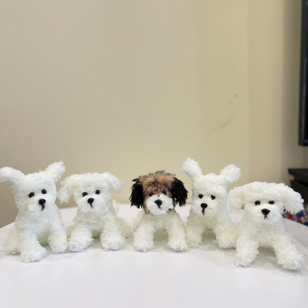 Custom Crochet Dog Plush, Personalized Pet Memorial, Dog Keychain