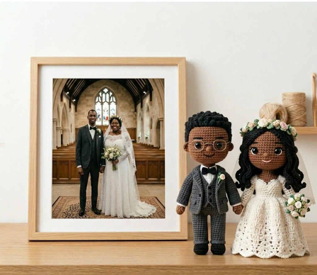 Custom Crochet Doll From Photo, Personalized Amigurumi Mini Me, Cotton Yarn Portrait Keepsake