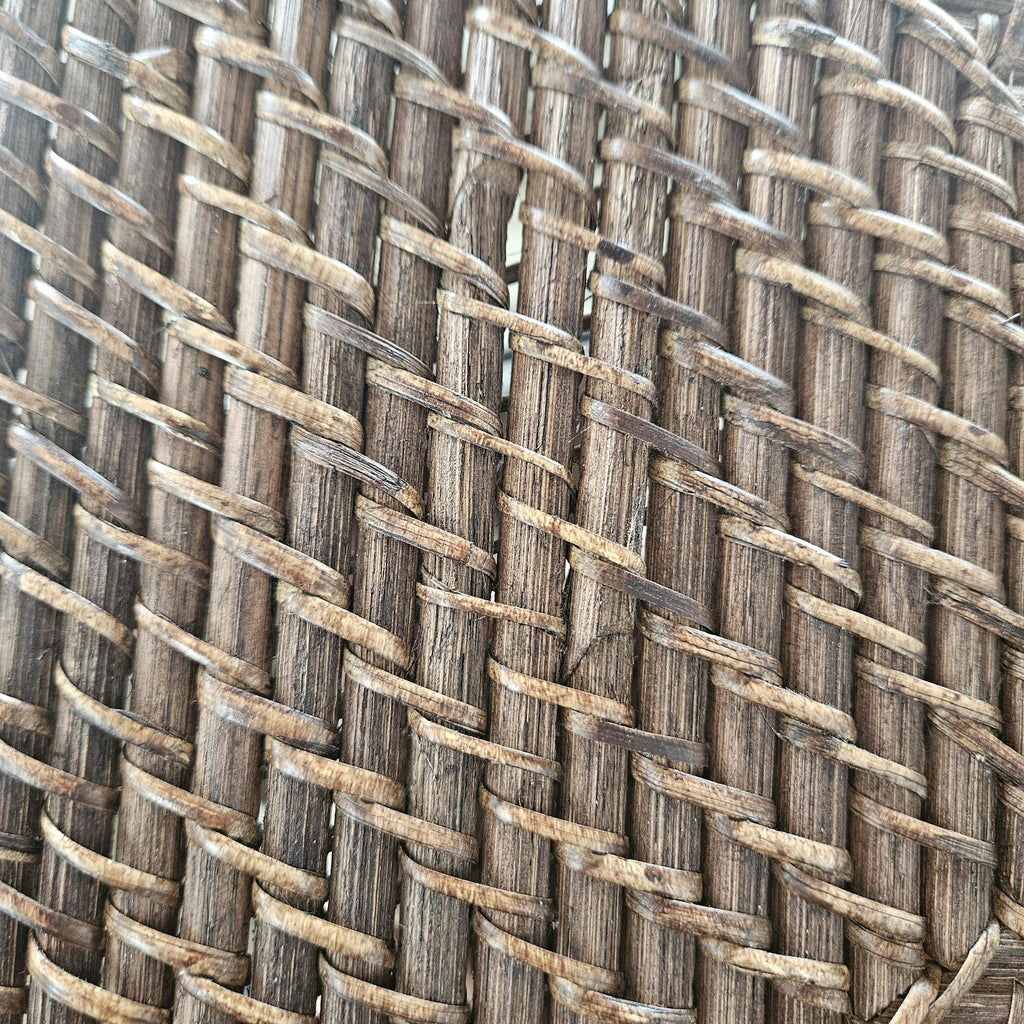 Handwoven Rattan Tray – Rectangular Serving Tray with Handles